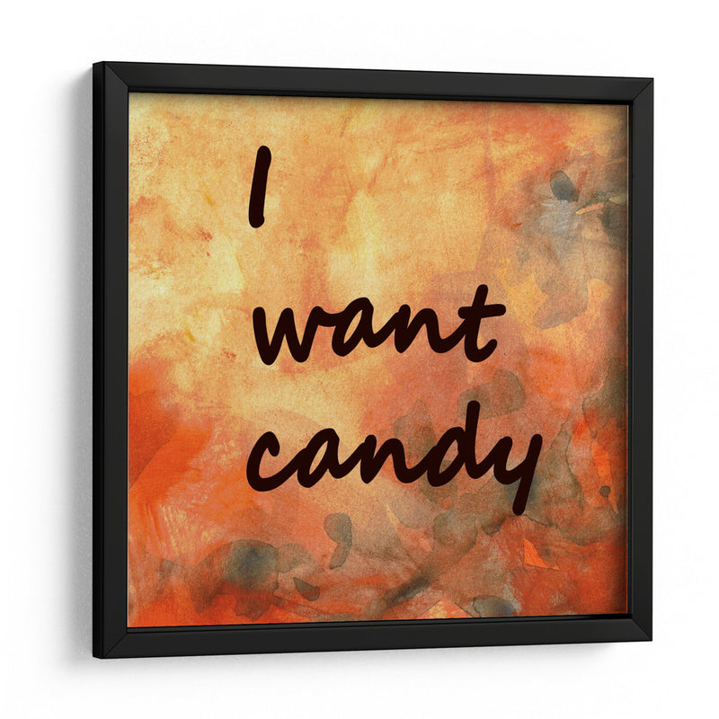 Fondo 1 Quiero Caramelo Naranja Dorado Gris - Lori Ann Folz | Cuadro decorativo de Canvas Lab