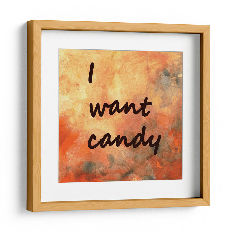 Fondo 1 Quiero Caramelo Naranja Dorado Gris - Lori Ann Folz | Cuadro decorativo de Canvas Lab