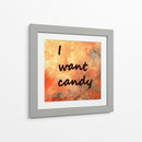 Fondo 1 Quiero Caramelo Naranja Dorado Gris - Lori Ann Folz | Cuadro decorativo de Canvas Lab