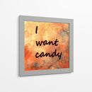 Fondo 1 Quiero Caramelo Naranja Dorado Gris - Lori Ann Folz | Cuadro decorativo de Canvas Lab