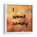 Fondo 1 Quiero Caramelo Naranja Dorado Gris - Lori Ann Folz | Cuadro decorativo de Canvas Lab