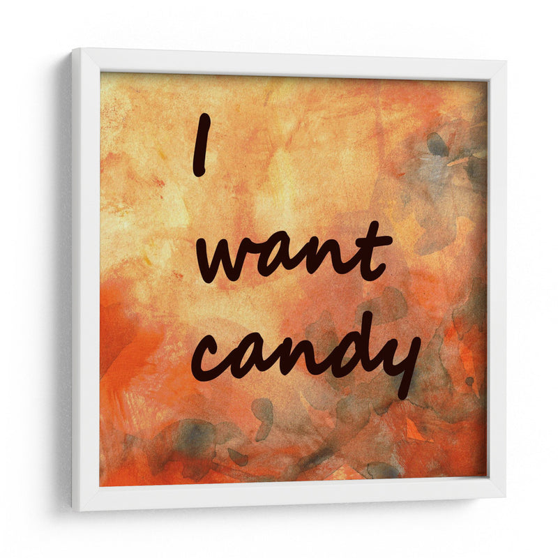 Fondo 1 Quiero Caramelo Naranja Dorado Gris - Lori Ann Folz | Cuadro decorativo de Canvas Lab