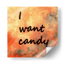 Fondo 1 Quiero Caramelo Naranja Dorado Gris - Lori Ann Folz | Cuadro decorativo de Canvas Lab