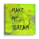 Fondo 2 Hazme gritar Todo en mayúsculas Verde - Lori Ann Folz | Cuadro decorativo de Canvas Lab