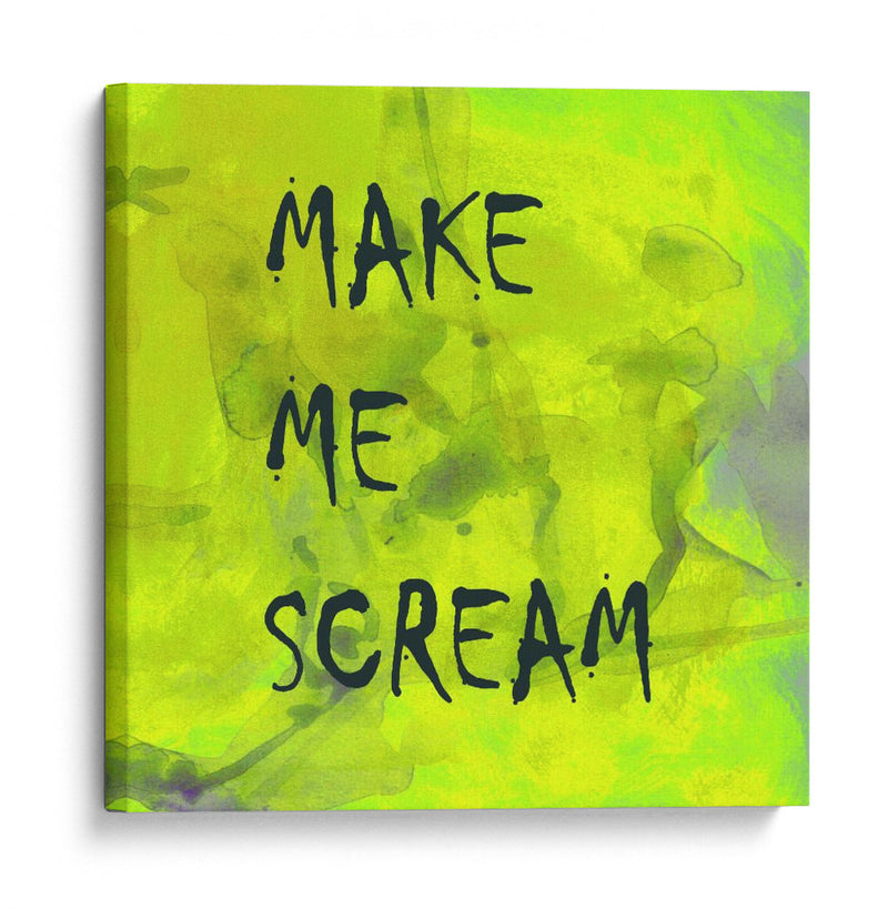 Fondo 2 Hazme gritar Todo en mayúsculas Verde - Lori Ann Folz | Cuadro decorativo de Canvas Lab