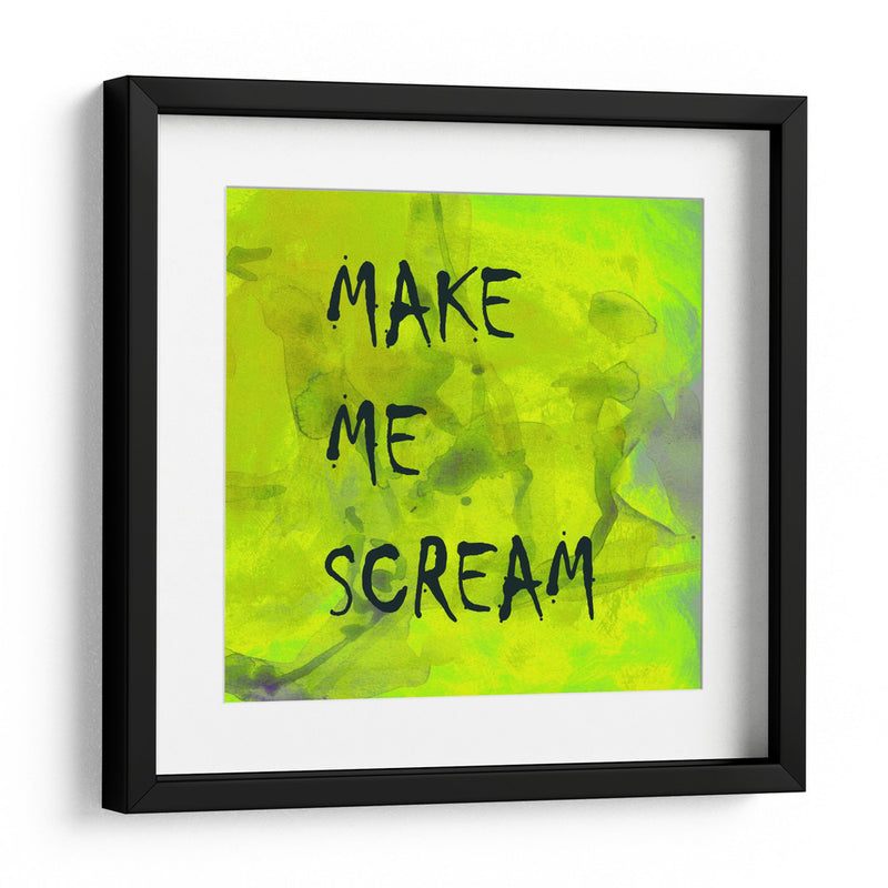 Fondo 2 Hazme gritar Todo en mayúsculas Verde - Lori Ann Folz | Cuadro decorativo de Canvas Lab