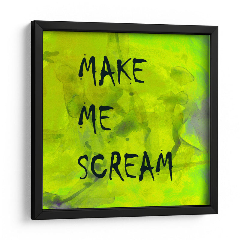 Fondo 2 Hazme gritar Todo en mayúsculas Verde - Lori Ann Folz | Cuadro decorativo de Canvas Lab