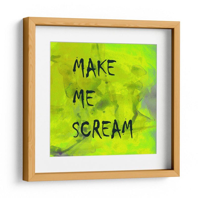 Fondo 2 Hazme gritar Todo en mayúsculas Verde - Lori Ann Folz | Cuadro decorativo de Canvas Lab