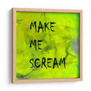 Fondo 2 Hazme gritar Todo en mayúsculas Verde - Lori Ann Folz | Cuadro decorativo de Canvas Lab