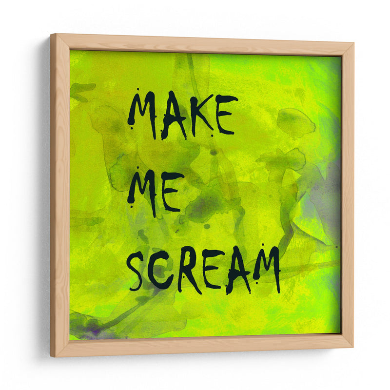 Fondo 2 Hazme gritar Todo en mayúsculas Verde - Lori Ann Folz | Cuadro decorativo de Canvas Lab