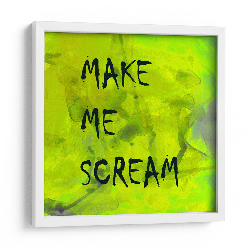 Fondo 2 Hazme gritar Todo en mayúsculas Verde - Lori Ann Folz | Cuadro decorativo de Canvas Lab