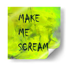 Fondo 2 Hazme gritar Todo en mayúsculas Verde - Lori Ann Folz | Cuadro decorativo de Canvas Lab