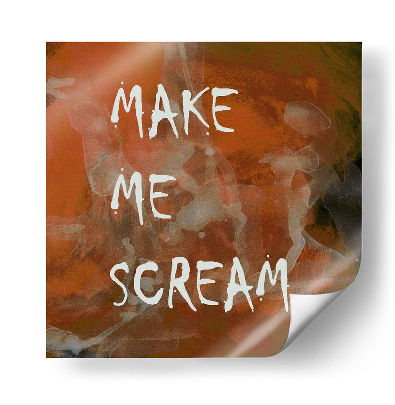 Fondo 2 Hazme gritar Todo en mayúsculas Terracota cobre - Lori Ann Folz | Cuadro decorativo de Canvas Lab