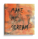 Fondo 2 Hazme gritar Todo en mayúsculas Naranja Negro - Lori Ann Folz | Cuadro decorativo de Canvas Lab