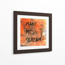 Fondo 2 Hazme gritar Todo en mayúsculas Naranja Negro - Lori Ann Folz | Cuadro decorativo de Canvas Lab