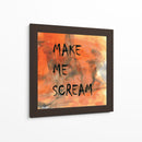 Fondo 2 Hazme gritar Todo en mayúsculas Naranja Negro - Lori Ann Folz | Cuadro decorativo de Canvas Lab