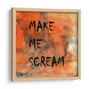 Fondo 2 Hazme gritar Todo en mayúsculas Naranja Negro - Lori Ann Folz | Cuadro decorativo de Canvas Lab