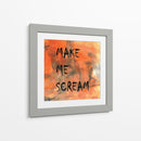 Fondo 2 Hazme gritar Todo en mayúsculas Naranja Negro - Lori Ann Folz | Cuadro decorativo de Canvas Lab