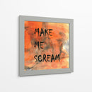 Fondo 2 Hazme gritar Todo en mayúsculas Naranja Negro - Lori Ann Folz | Cuadro decorativo de Canvas Lab