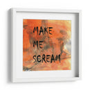 Fondo 2 Hazme gritar Todo en mayúsculas Naranja Negro - Lori Ann Folz | Cuadro decorativo de Canvas Lab