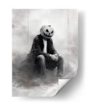 Escena de Halloween de un hombre con calabaza II - Justyna Jaszke | Cuadro decorativo de Canvas Lab