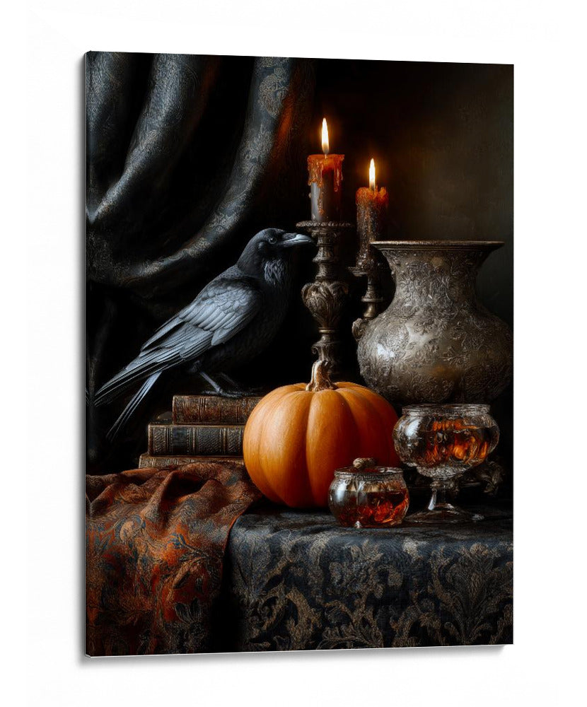 Escena de Halloween con calabaza y linterna II - Justyna Jaszke | Cuadro decorativo de Canvas Lab