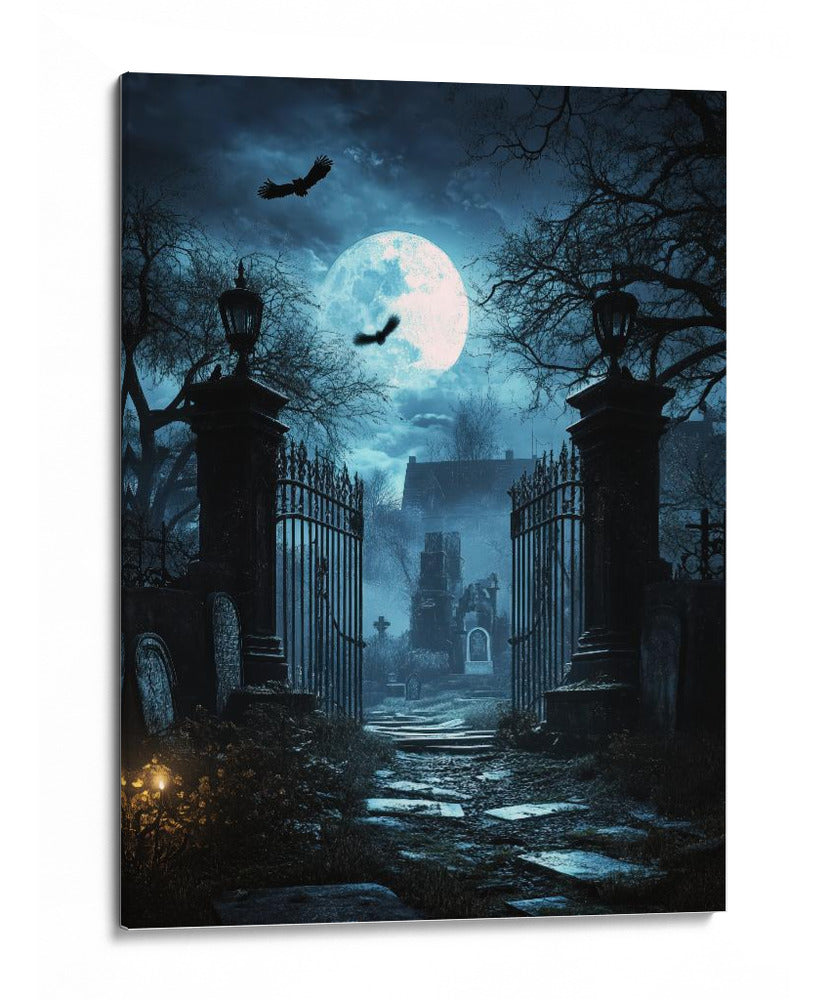 Escena de Halloween con lápidas I - Justyna Jaszke | Cuadro decorativo de Canvas Lab