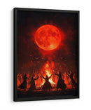 Escena de Halloween de brujas bailando V - Justyna Jaszke | Cuadro decorativo de Canvas Lab