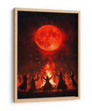 Escena de Halloween de brujas bailando V - Justyna Jaszke | Cuadro decorativo de Canvas Lab