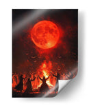 Escena de Halloween de brujas bailando V - Justyna Jaszke | Cuadro decorativo de Canvas Lab