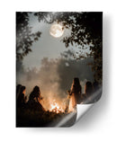 Escena de Halloween de brujas bailando II - Justyna Jaszke | Cuadro decorativo de Canvas Lab