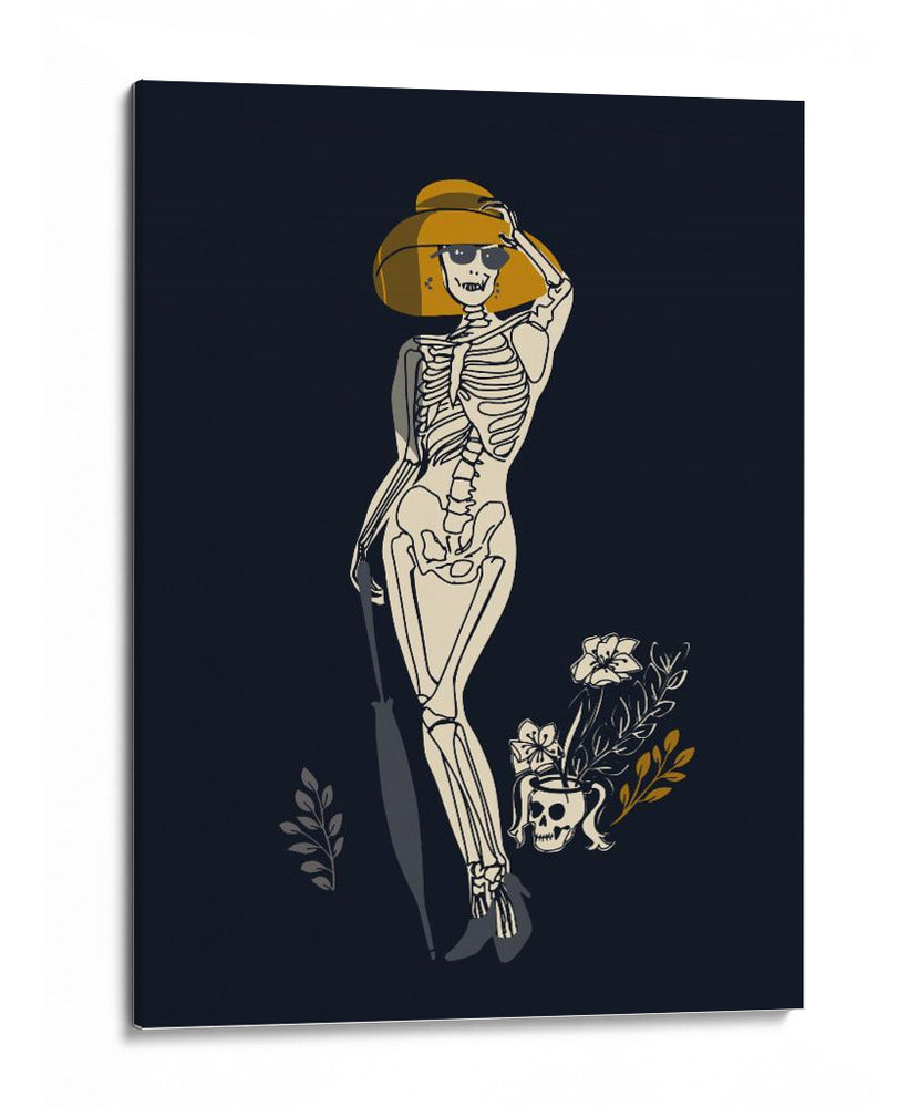 Ilustración gótica de moda negra n.° 2 - Annick | Cuadro decorativo de Canvas Lab