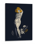 Ilustración gótica de moda negra n.° 2 - Annick | Cuadro decorativo de Canvas Lab