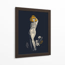 Ilustración gótica de moda negra n.° 2 - Annick | Cuadro decorativo de Canvas Lab