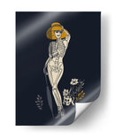 Ilustración gótica de moda negra n.° 2 - Annick | Cuadro decorativo de Canvas Lab