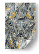 Patrón gris de la fashionista gótica - Annick | Cuadro decorativo de Canvas Lab