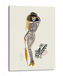 Ilustración n.° 2 de una fashionista gótica en blanco roto - Annick | Cuadro decorativo de Canvas Lab