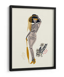 Ilustración n.° 2 de una fashionista gótica en blanco roto - Annick | Cuadro decorativo de Canvas Lab