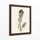 Ilustración n.° 2 de una fashionista gótica en blanco roto - Annick | Cuadro decorativo de Canvas Lab