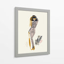 Ilustración n.° 2 de una fashionista gótica en blanco roto - Annick | Cuadro decorativo de Canvas Lab