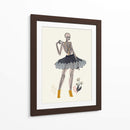 Ilustración n.° 1 de una fashionista gótica en blanco roto - Annick | Cuadro decorativo de Canvas Lab