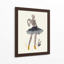 Ilustración n.° 1 de una fashionista gótica en blanco roto - Annick | Cuadro decorativo de Canvas Lab