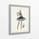 Ilustración n.° 1 de una fashionista gótica en blanco roto - Annick | Cuadro decorativo de Canvas Lab