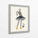 Ilustración n.° 1 de una fashionista gótica en blanco roto - Annick | Cuadro decorativo de Canvas Lab