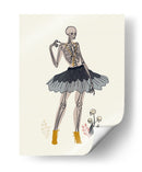 Ilustración n.° 1 de una fashionista gótica en blanco roto - Annick | Cuadro decorativo de Canvas Lab