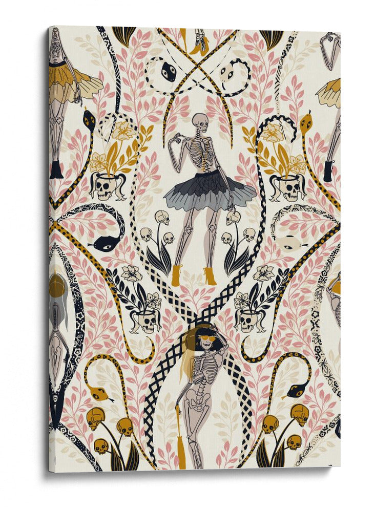 Patrón blanco antiguo de estilo gótico fashionista - Annick | Cuadro decorativo de Canvas Lab