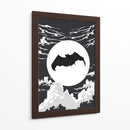Murciélago silueteado volando II - Nicholas | Cuadro decorativo de Canvas Lab