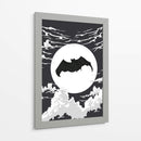 Murciélago silueteado volando II - Nicholas | Cuadro decorativo de Canvas Lab