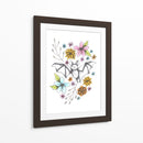 Murciélago en medio de flores - Cecilia Battaini | Cuadro decorativo de Canvas Lab
