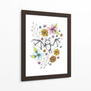 Murciélago en medio de flores - Cecilia Battaini | Cuadro decorativo de Canvas Lab